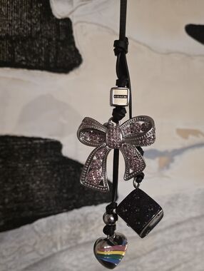 Coach Bow Dice Heart Charm Cluster